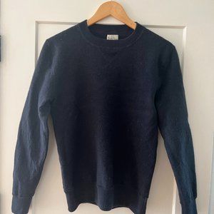 Mens J. Crew 100% Merino Wool Sweater - Dark Blue Small